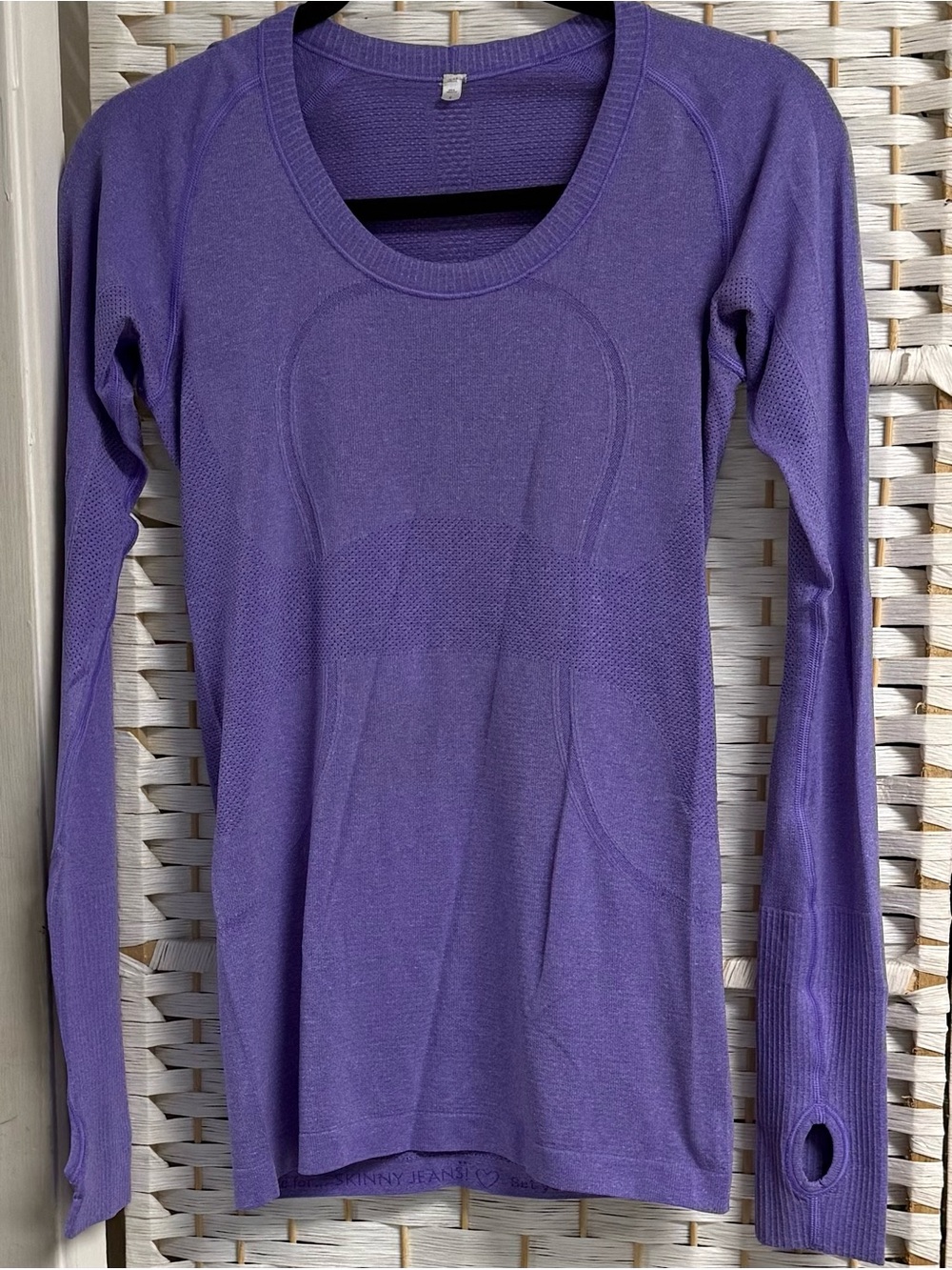 Lululemon Purple Long-Sleeve Seamless Athletic Top - Women Size 6